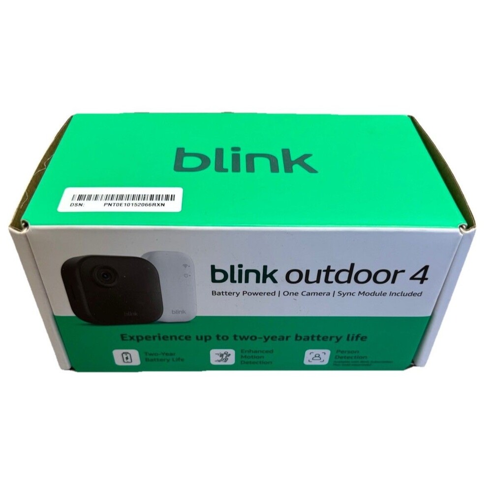 Blink Outdoor 4 Wireless IP Camera Sync Mod Included, Weatherproof, 1080p, Black